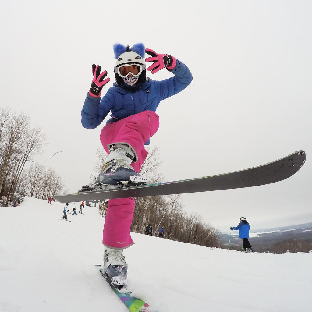 Faux Fur Ski Helmet Ears – Fluffy Cat Style Helmet Accessories for Skiing, and  Snowboarding