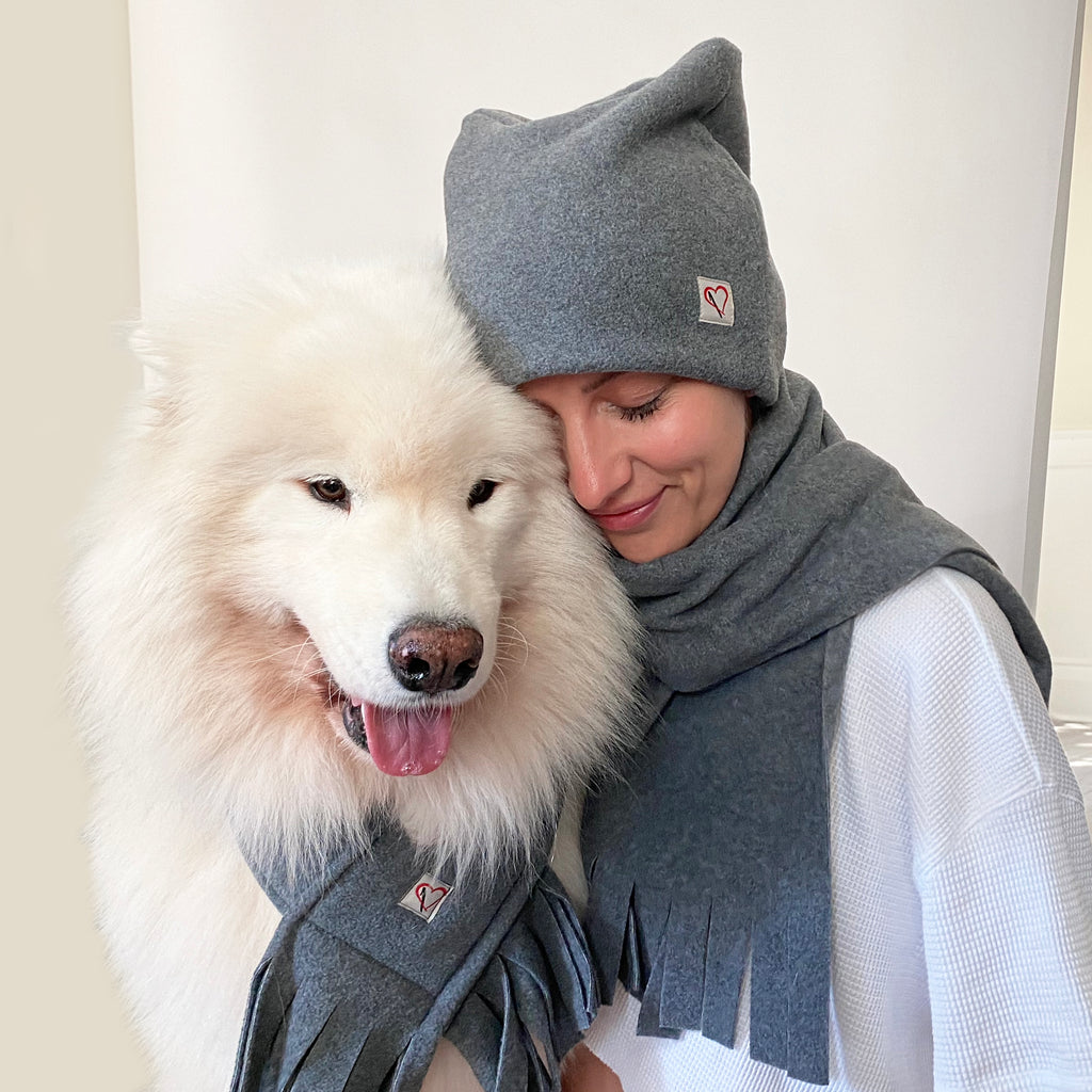 Fleece Buffalo Plaid Human Hat - Checkered Red and Black Christmas Hat